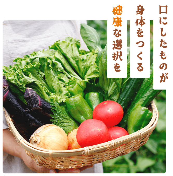 口にしたものが身体をつくる健康な選択を